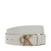 Дамски колан Calvin Klein Jeans Monogram Placque Buckle 30Mm LV04K7002G Бял цвят на ниска цена