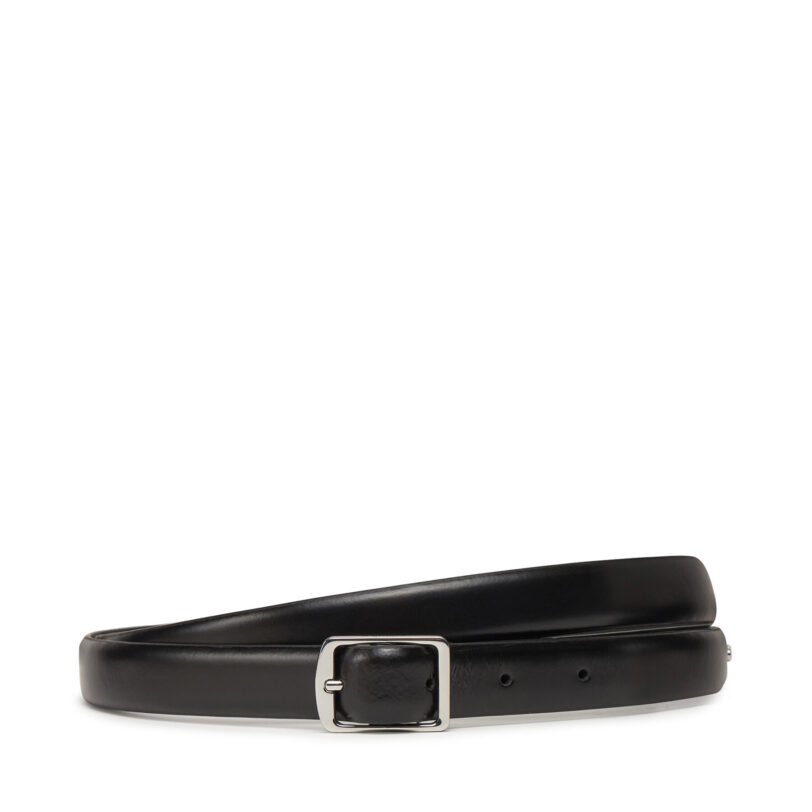 Дамски колан Calvin Klein Slim Square Buckle Belt 2.0 K60K613235 Черен цвят на ниска цена