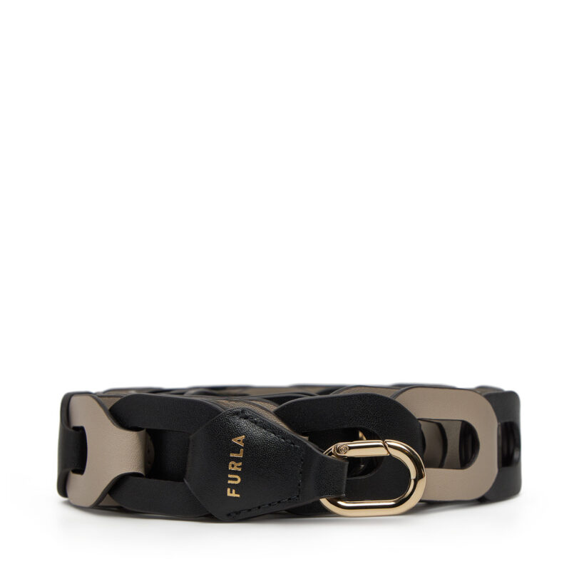 Дамски колан Furla WK00297 BX3175 TON00 Черен цвят на ниска цена