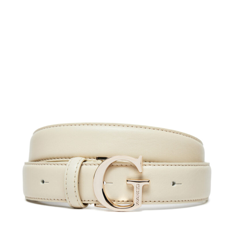 Дамски колан Guess Vikky BW9118 P4230 Екрю цвят на ниска цена