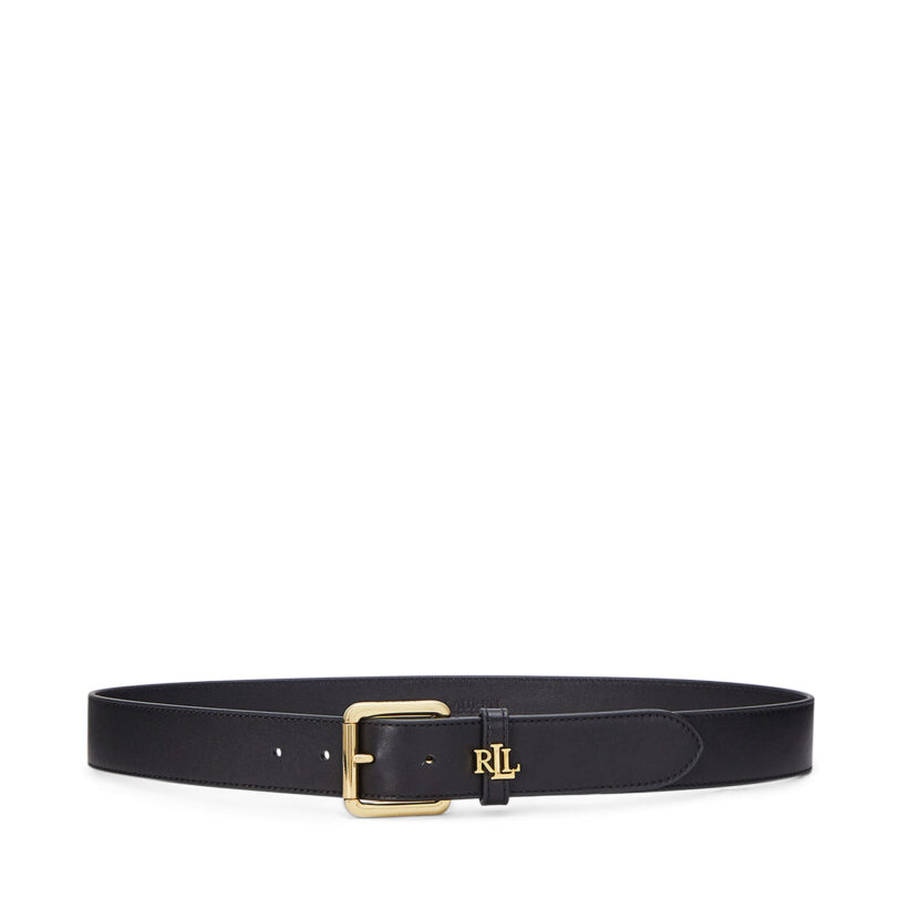 Дамски колан LAUREN RALPH LAUREN Logo Keeper 412968765001 Черен цвят на ниска цена