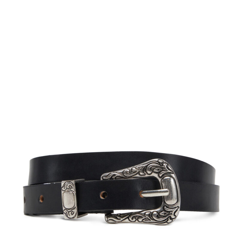 Дамски колан ONLY Onlty Slim Leather Wester Jeans Belt Acc 15338269 Черен цвят на ниска цена