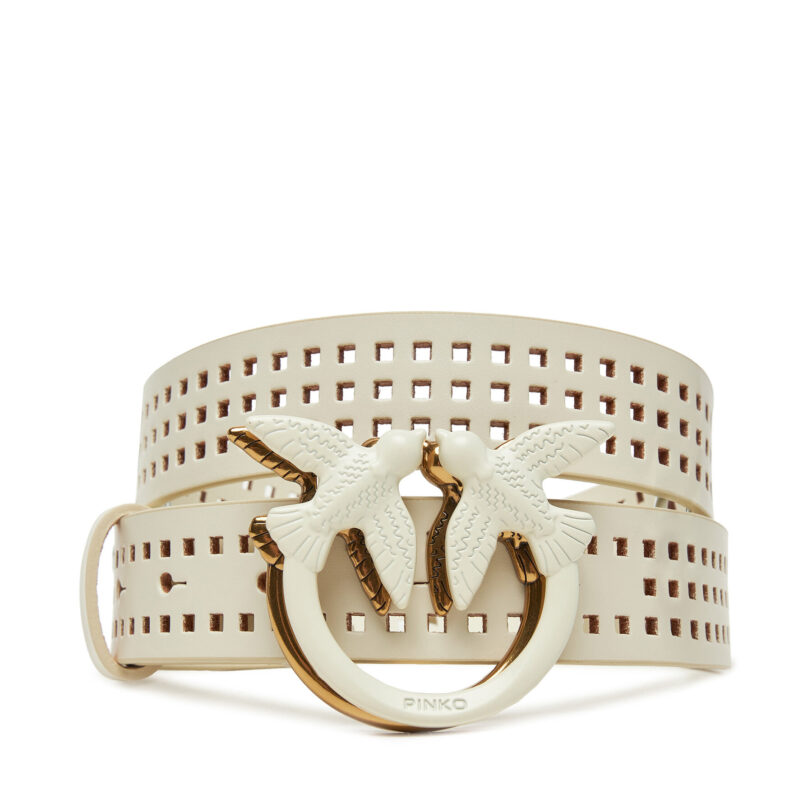Дамски колан PINKO Love Berry H3 Belt 20251 PLT01 100125 A11W Бял цвят на ниска цена