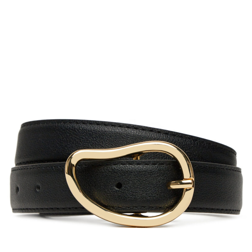 Дамски колан Pieces Pcsigne Jeans Belt 17156585 Черен цвят на ниска цена