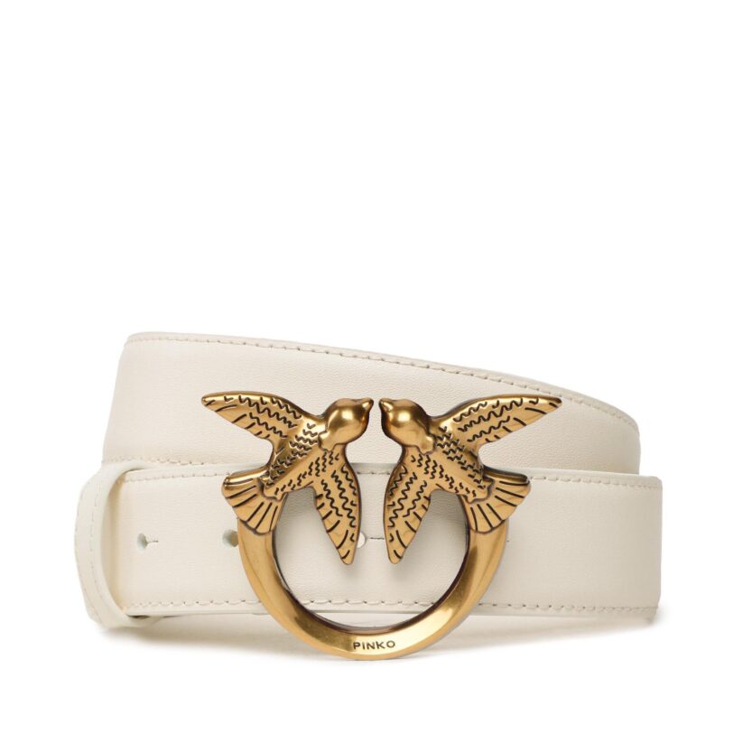 Дамски колан Pinko Love Berry H3 Belt PE 23 PLT01 100125 A0F1 Бял цвят на ниска цена