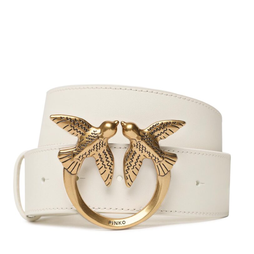 Дамски колан Pinko Love Berry H4 Belt PE 23 PLT01 100120 A0F1 Бял цвят на ниска цена