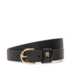Дамски колан Tommy Hilfiger Essential Effortless 2.5 Go AW0AW16836 Черен цвят на ниска цена
