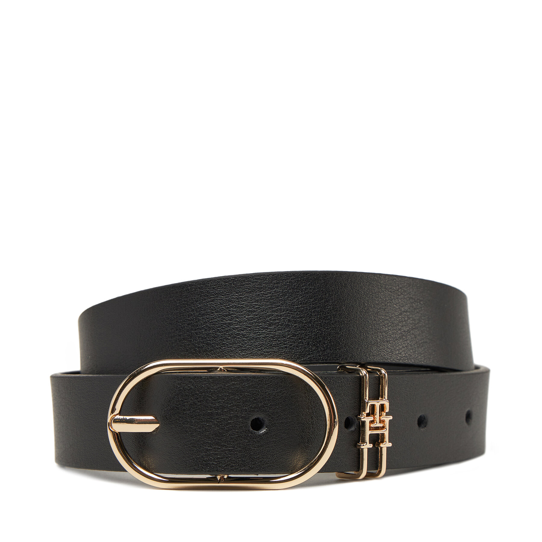Дамски колан Tommy Hilfiger Feminine 2.5 AW0AW17494 Черен цвят на ниска цена