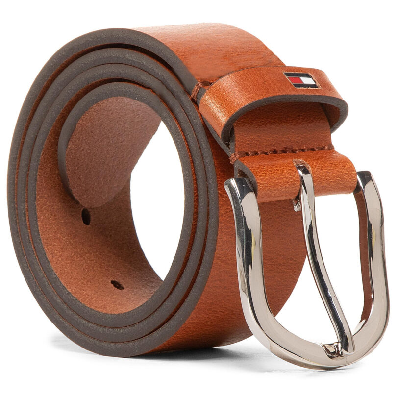 Дамски колан Tommy Hilfiger New Danny Belt WW0WW11590 Кафяв цвят на ниска цена