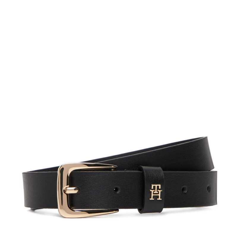 Дамски колан Tommy Hilfiger Th Libre 2.5 AW0AW17767 Черен цвят на ниска цена