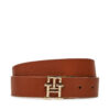 Дамски колан Tommy Hilfiger Th Logo Rev 3.0 AW0AW17247 Кафяв цвят на ниска цена