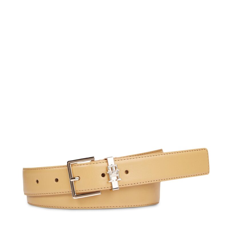 Дамски колан Tommy Hilfiger Th Square 3.0 AW0AW16188 Бежов цвят на ниска цена
