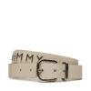 Дамски колан Tommy Jeans Tjw Bold Leather 3.0 AW0AW16255 Екрю цвят на ниска цена