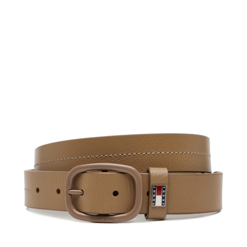 Дамски колан Tommy Jeans Tjw Oval Tonal 3.0 AW0AW17392 Бежов цвят на ниска цена