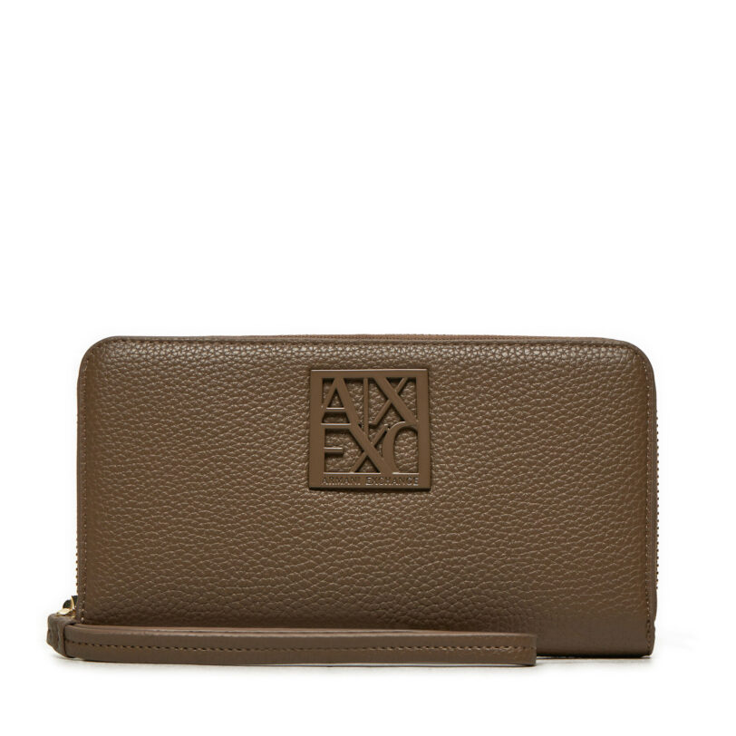 Дамски портфейл Armani Exchange XW000361 AF11902 U6252 Кафяв цвят на ниска цена