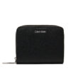Дамски портфейл Calvin Klein Ck Must Md Zip Around W/Flap LV04F1029G Черен цвят на ниска цена