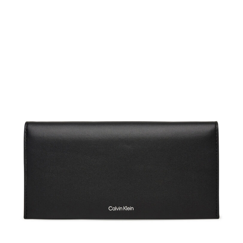 Дамски портфейл Calvin Klein Ck Narrate Large Origami Wallet K60K613004 Черен цвят на ниска цена