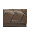 Дамски портфейл Calvin Klein Ck Woven Small Trifold K60K612953 Каки цвят на ниска цена