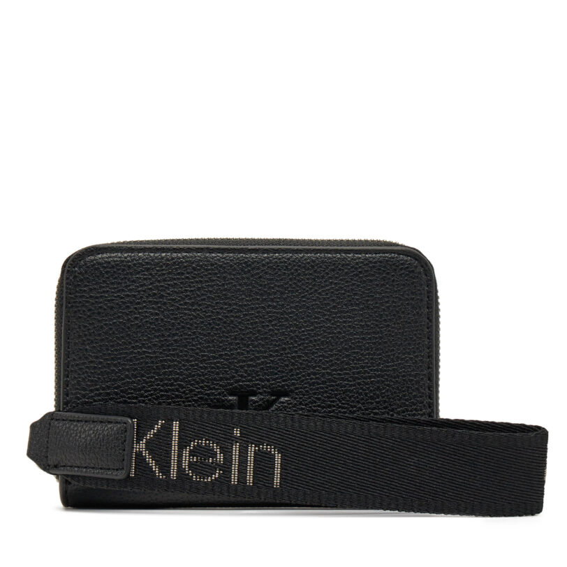 Дамски портфейл Calvin Klein Jeans K60K613058 Черен цвят на ниска цена
