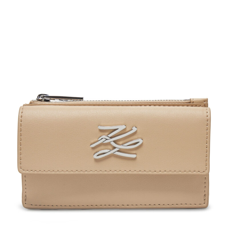 Дамски портфейл KARL LAGERFELD A1W32058 Бежов цвят на ниска цена