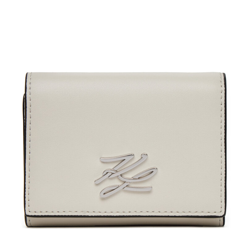 Дамски портфейл KARL LAGERFELD A2W32032 Екрю цвят на ниска цена