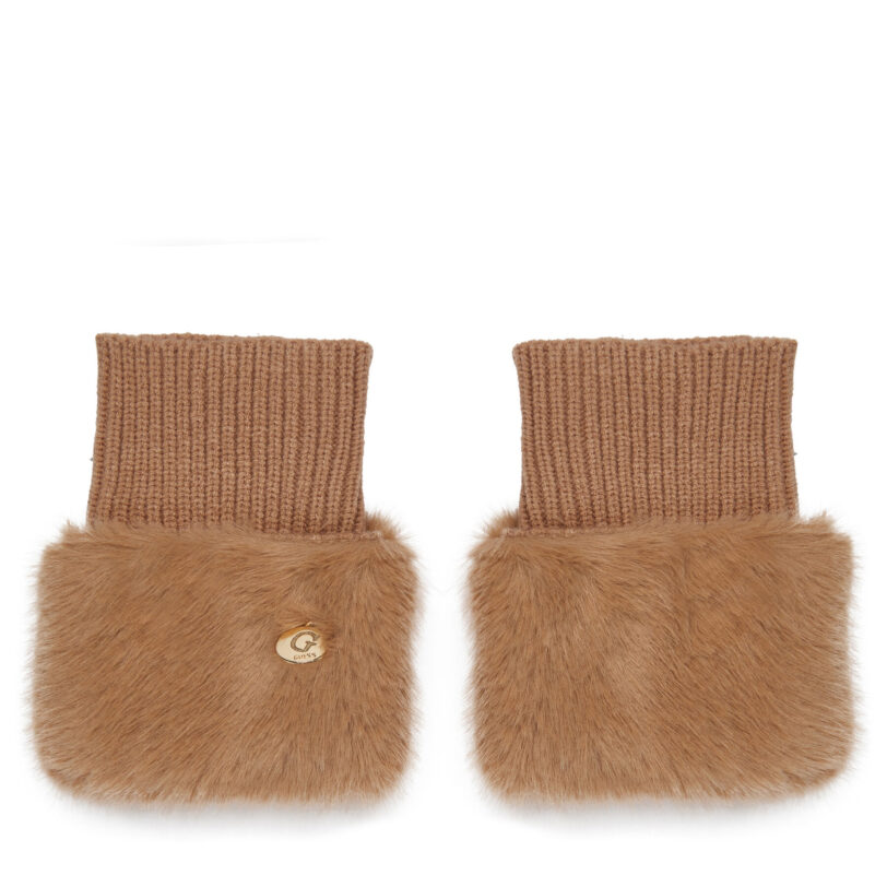 Дамски ръкавици Guess AW5208 POL02 Кафяв цвят на ниска цена