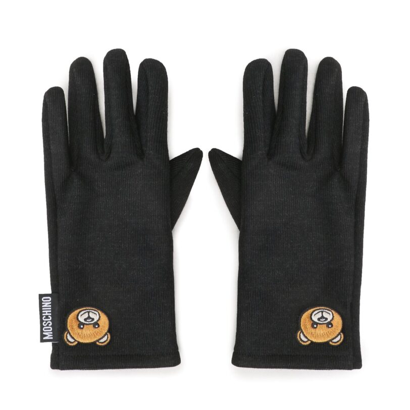 Дамски ръкавици MOSCHINO 65345 M2812 Черен цвят на ниска цена