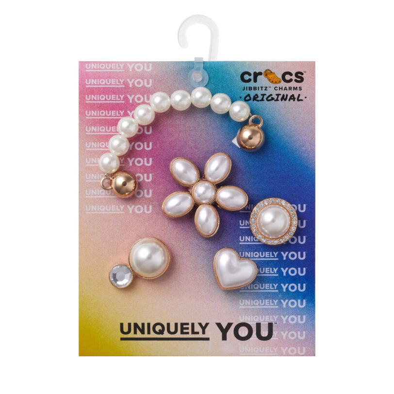 Декорация за обувки Crocs Dainty Pearl Jewelry 5 Pack 10013133 Цветен цвят на ниска цена