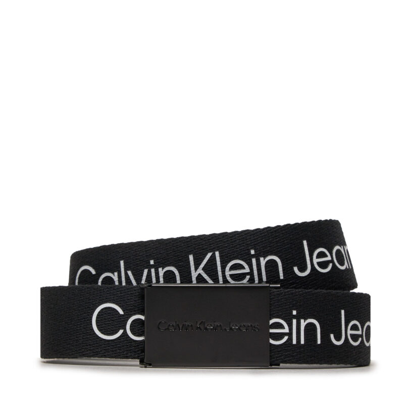 Детски колан Calvin Klein Jeans IU0IU00569 Черен цвят на ниска цена