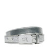 Детски колан Calvin Klein Jeans Metallic Buckle Belt IU0IU00666 Сребрист цвят на ниска цена