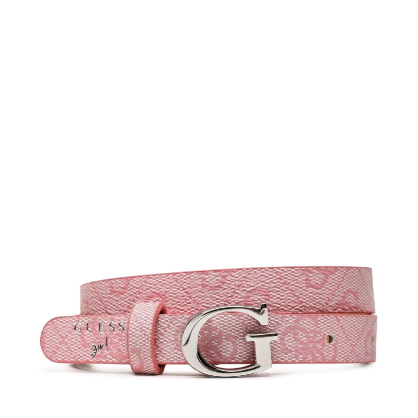 Детски колан Guess J3YZ18 WFMF0 Розов цвят на ниска цена