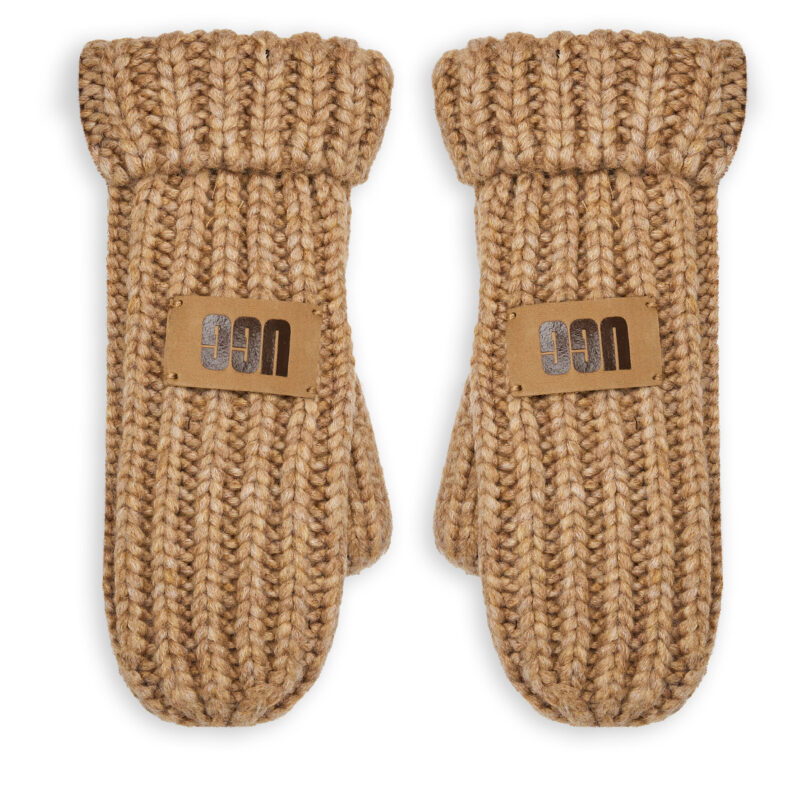 Детски ръкавици Ugg K Chunky Mitten 100030 Бежов цвят на ниска цена