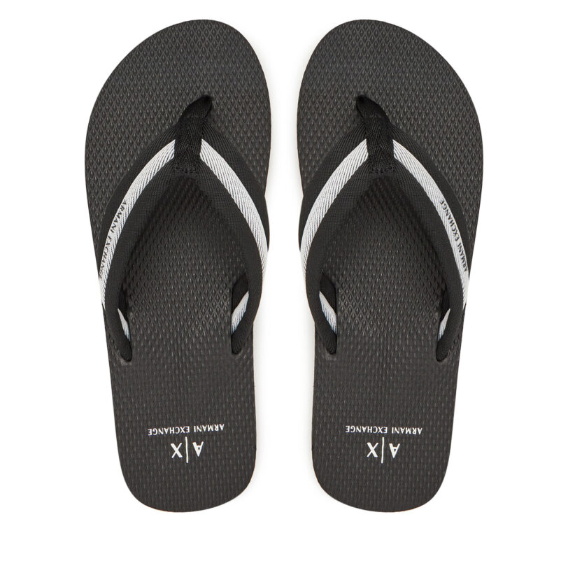 Джапанки Armani Exchange XUQ006 XV962 N814 Черен цвят на ниска цена