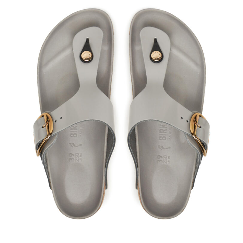 Джапанки Birkenstock Gizeh Big Buckle Hex 1029507 Сив цвят на ниска цена