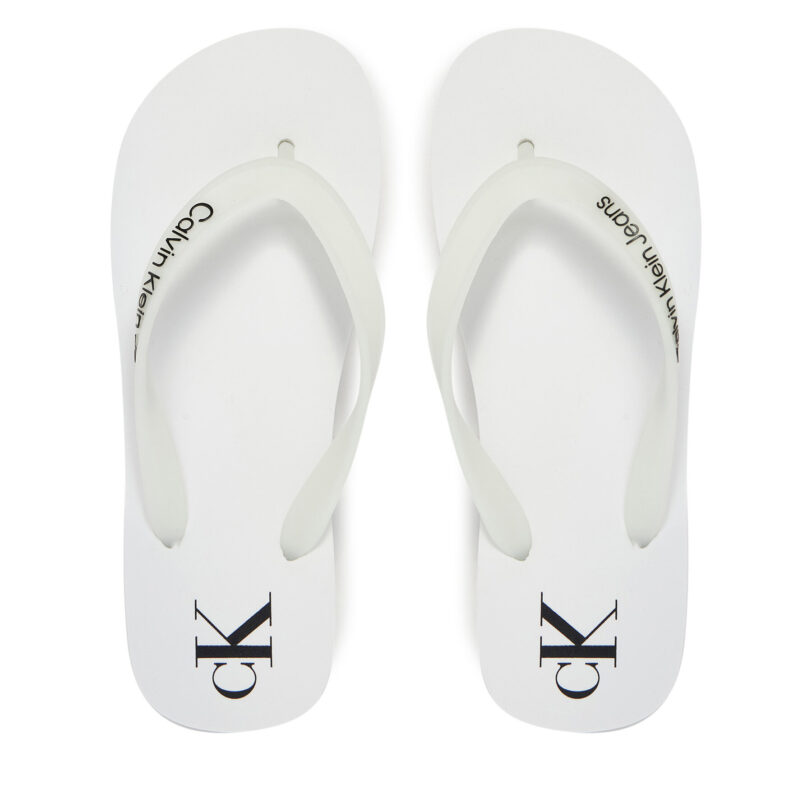 Джапанки Calvin Klein Jeans Beach Sandal Flatform Tpu YW0YW01830 Бял цвят на ниска цена