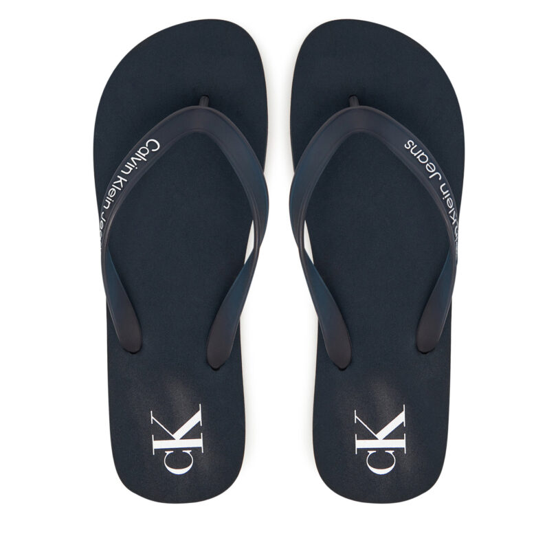 Джапанки Calvin Klein Jeans Beach Sandal Transparent Tpu YM0YM01267 Тъмносин цвят на ниска цена