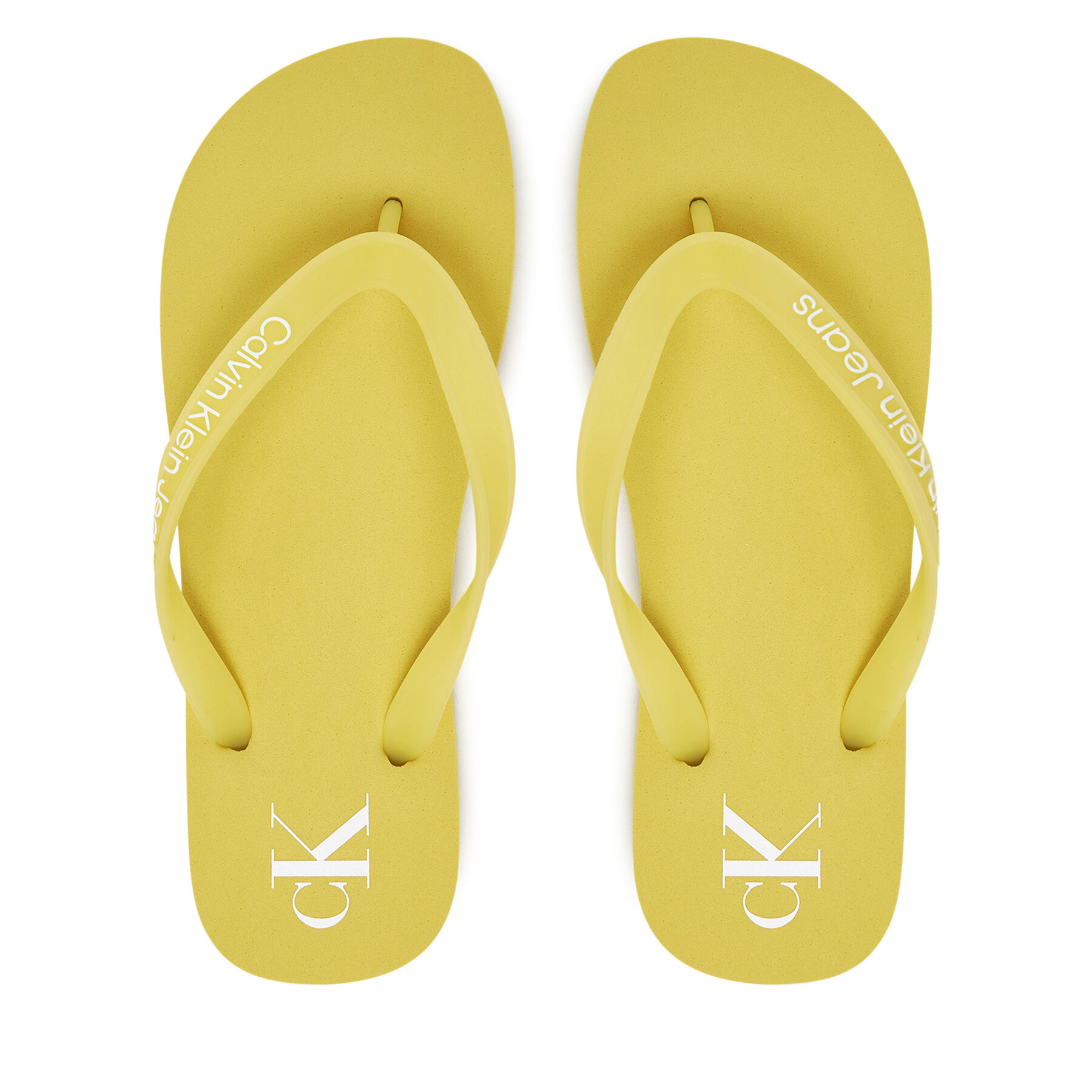 Джапанки Calvin Klein Jeans Beach Sandal Transparent Tpu YW0YW01829 Жълт цвят на ниска цена