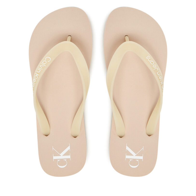 Джапанки Calvin Klein Jeans Beach Sandal Transparent Tpu YW0YW01829 Розов цвят на ниска цена