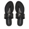Джапанки Calvin Klein Jeans Flat Sandal Toepost Mg YW0YW01691 Черен цвят на ниска цена