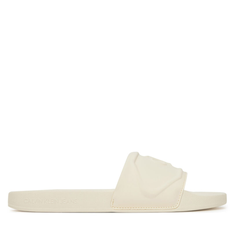 Джапанки Calvin Klein Jeans Slide Pu Hf Mg YW0YW01879 Екрю цвят на ниска цена