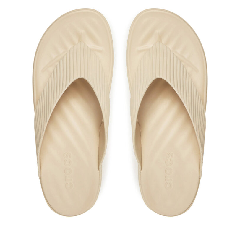 Джапанки Crocs Getaway Groove Platform Flip 210700 Бежов цвят на ниска цена
