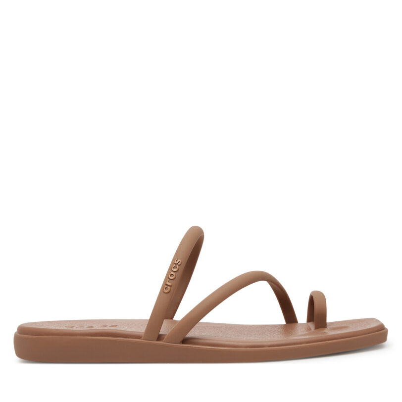 Джапанки Crocs Miami Toe Loop Sandal 209862 Кафяв цвят на ниска цена