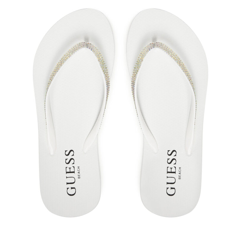 Джапанки Guess E5GZ05BB00F Бял цвят на ниска цена
