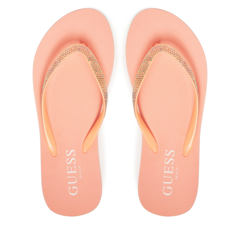 Джапанки Guess E5GZ05BB00F Оранжев цвят на ниска цена