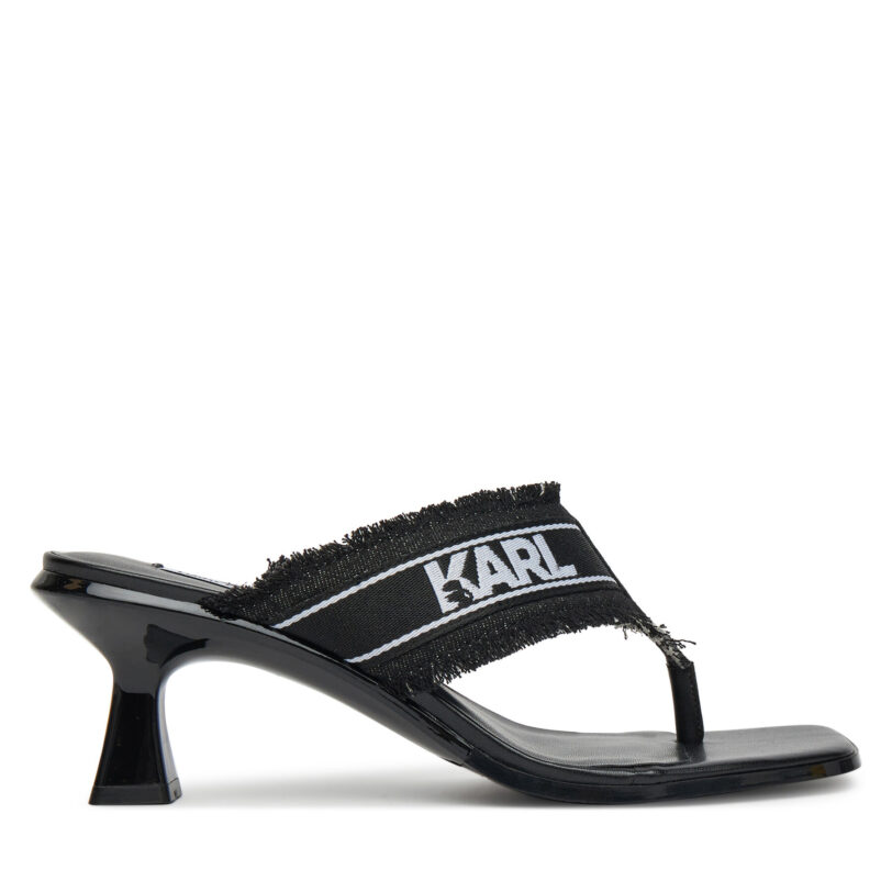 Джапанки KARL LAGERFELD Panache II KL30104 Черен цвят на ниска цена