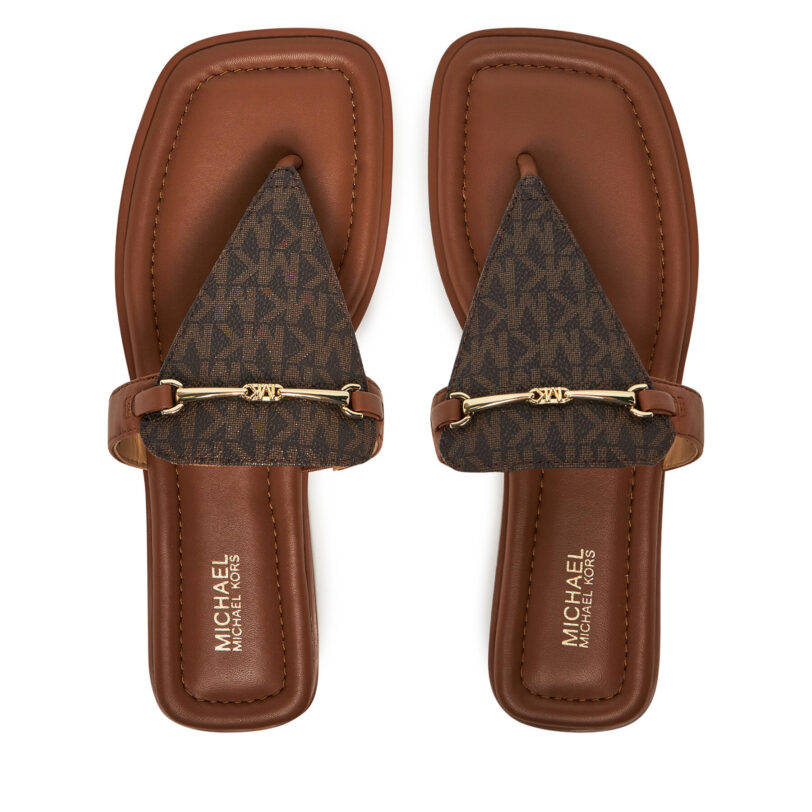 Джапанки MICHAEL Michael Kors Lena 40R5LEFS2B Кафяв цвят на ниска цена