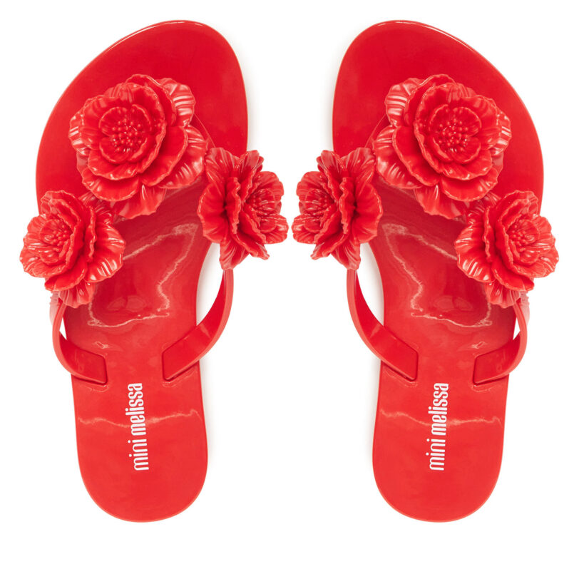 Джапанки Melissa Mini Melissa Harmonic Springtime Inf M 35705 Червен цвят на ниска цена