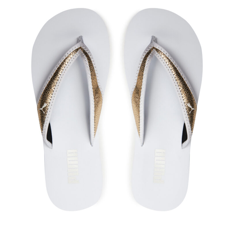Джапанки Puma Sandy Flip Metallic Shine 700511-01 Бял цвят на ниска цена