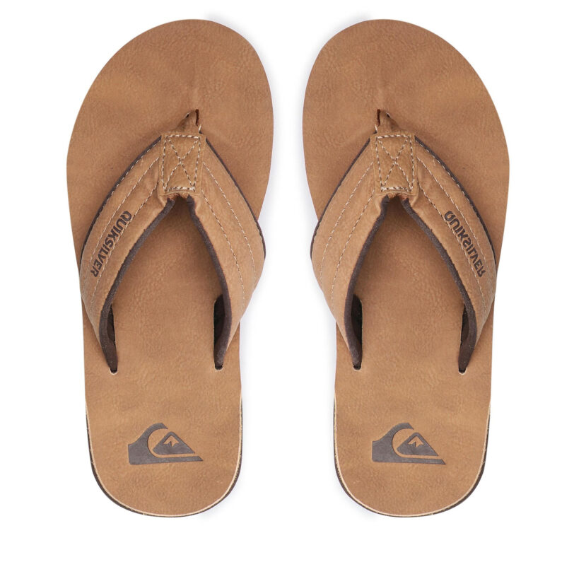 Джапанки Quiksilver AQYL100623 Кафяв цвят на ниска цена