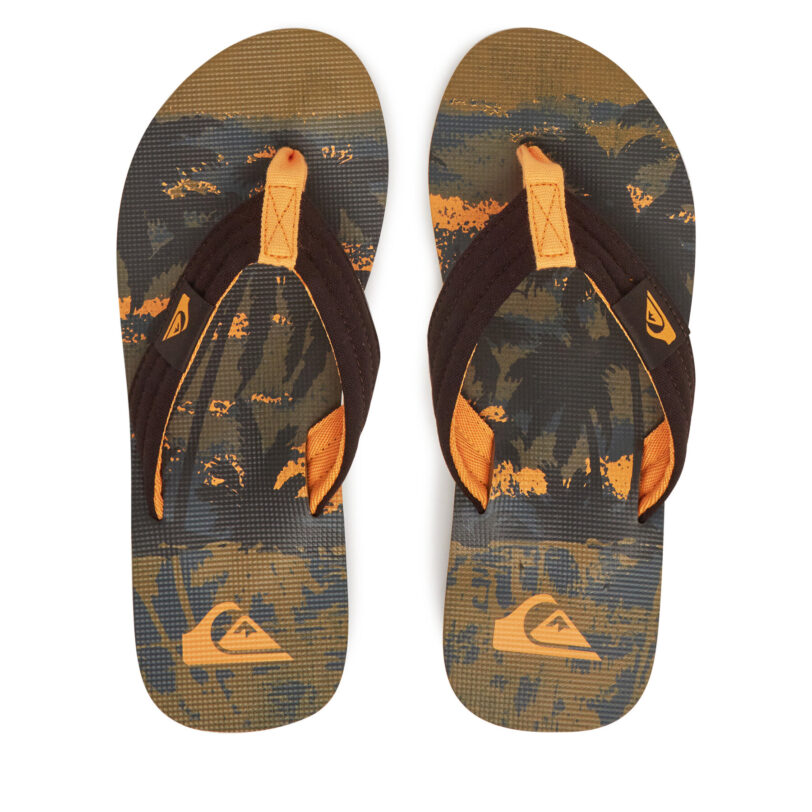 Джапанки Quiksilver Molokai Layback AQYL101339 Зелен цвят на ниска цена